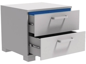 Comodino con LED "Karina" - Bianco