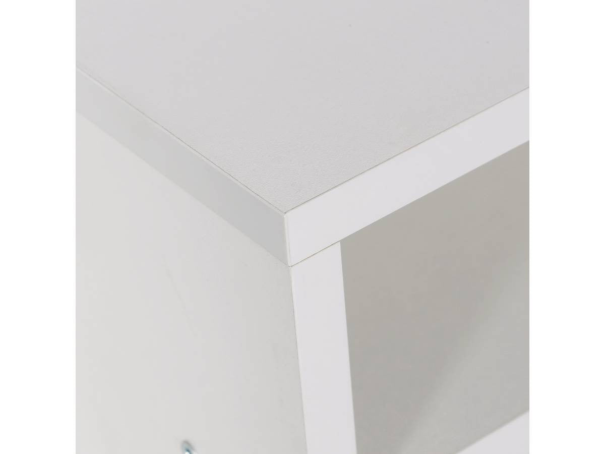 Comodino "York" - 2 vani - Bianco