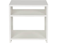 Comodino "York" - 2 vani - Bianco