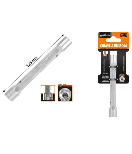 Chiave A Bussola Tubo Esagonale Da 125 Mm Doppie Bocche Esagonali 10-11 Mm 97549         