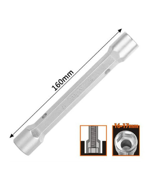 Chiave A Bussola Tubo Esagonale Da 160 Mm Doppie Bocche Esagonali 16-17 Mm 97552         