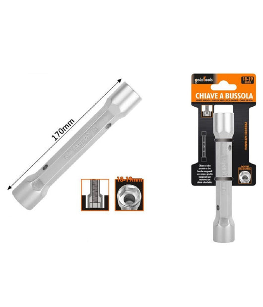 Chiave A Bussola Tubo Esagonale Da 170 Mm Doppie Bocche Esagonali 18-19 Mm 97553         