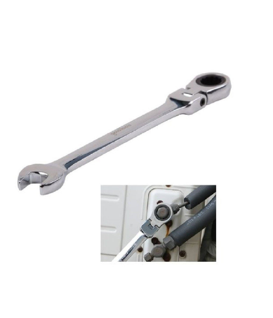 Chiave A Cricchetto Combinata 10mm Testa Pieghevole Cromo Vanadio Utensile 91732         