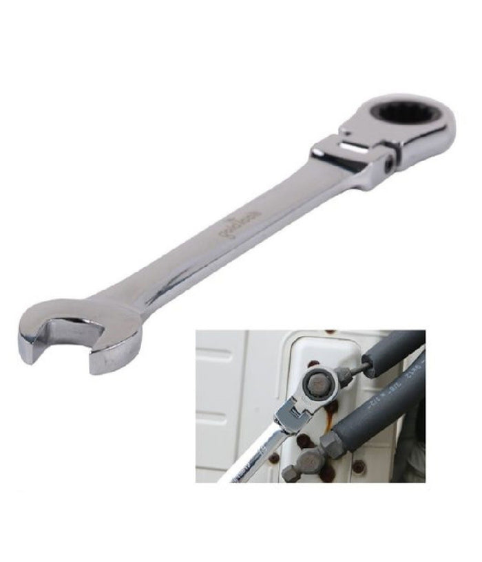 Chiave A Cricchetto Combinata 21mm Testa Pieghevole Cromo Vanadio Utensile 91742         