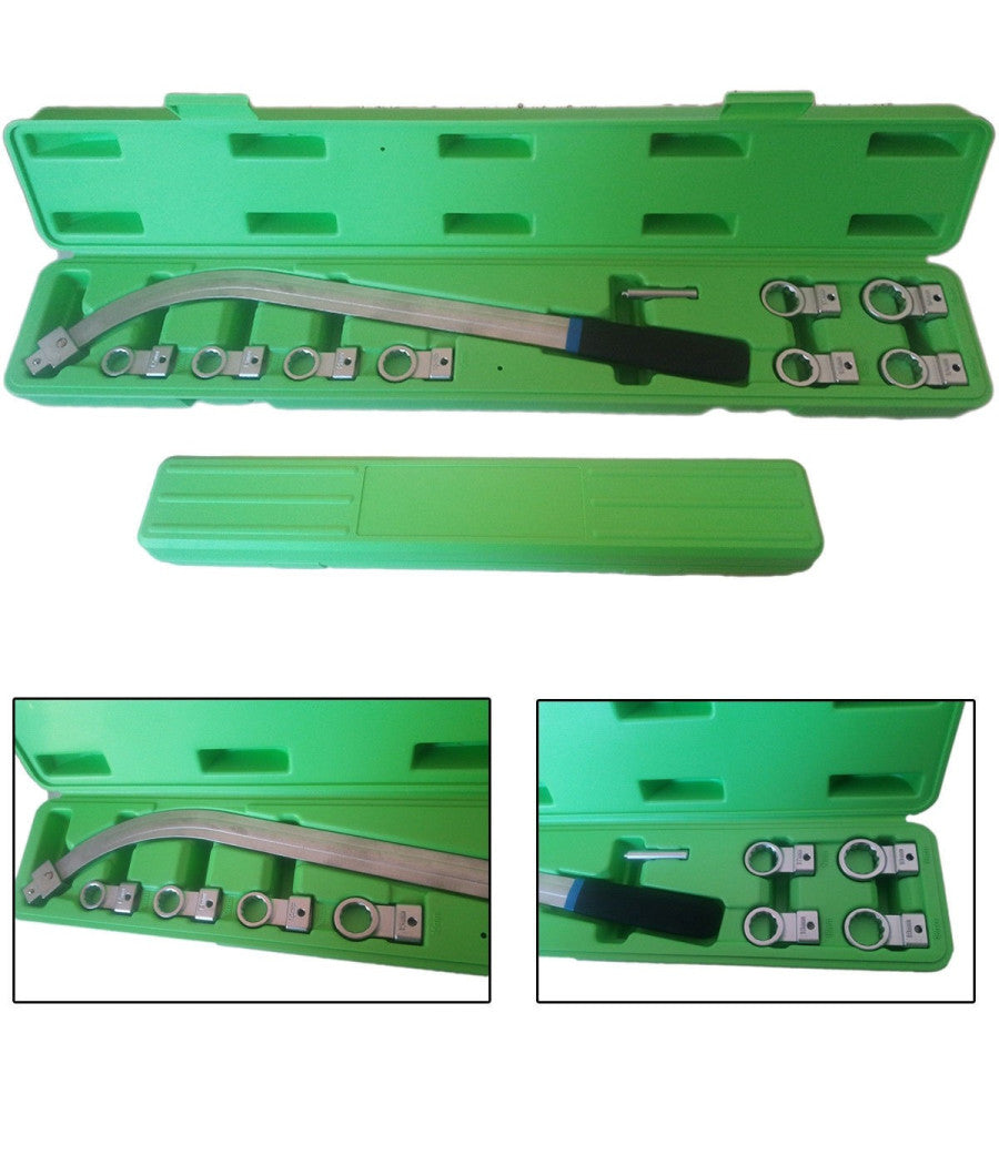 Chiave Chiavi Tendi Cinghia Tendicinghia 9 Pz Metrica Poligonale Da 12 A 19         