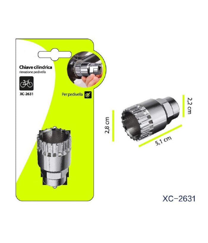 Chiave Cilindrica Strumento Rimozione Riparazione Pedivella Pedale Bici Xc-2631         
