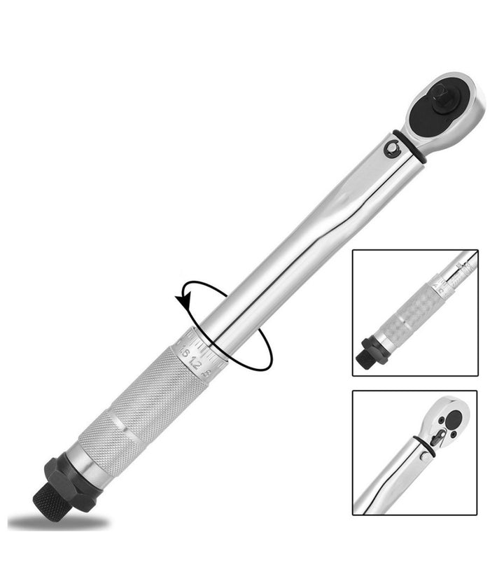 Chiave Dinamometrica Cricchetto 1/4'' 5-25 Nm Serraggio Reversibile 270mm         