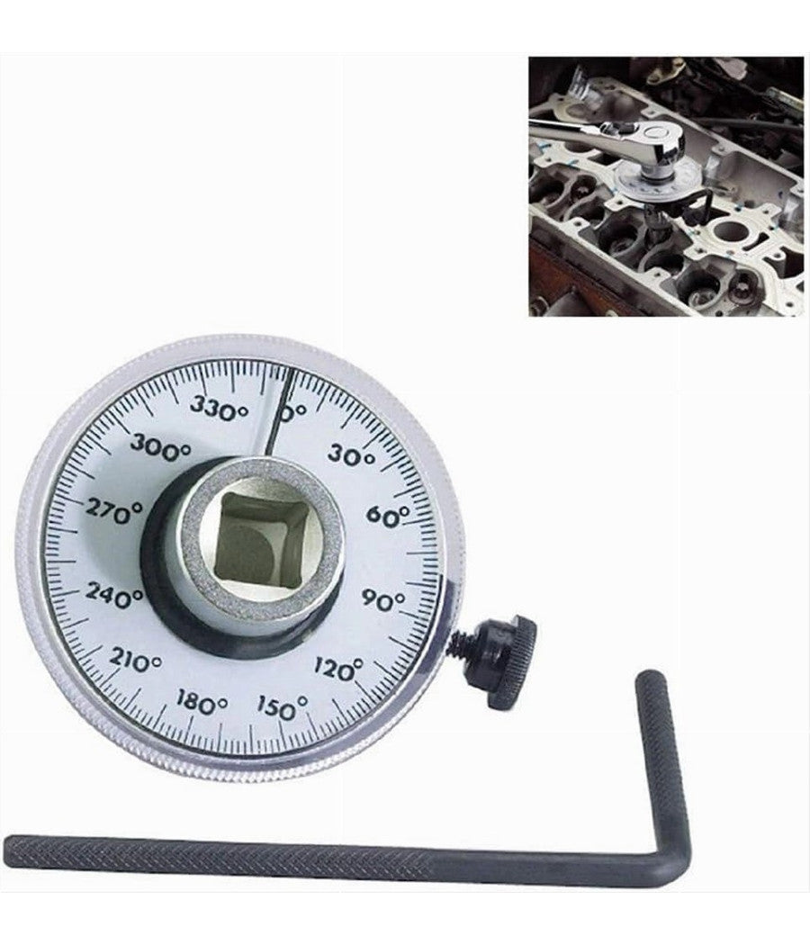 Chiave Dinamometrica Regolabile A 360° Gradi Attacco Da 1/2" Manometro Angolare         