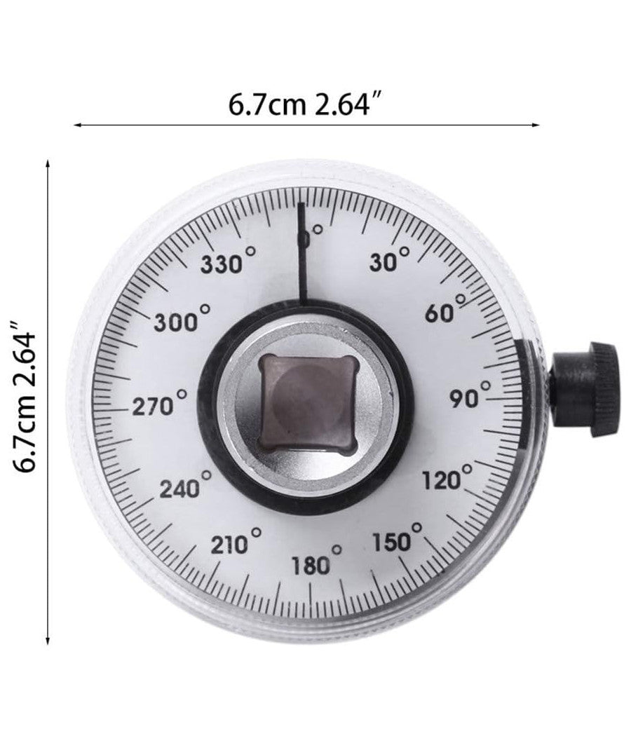 Chiave Dinamometrica Regolabile A 360° Gradi Attacco Da 1/2" Manometro Angolare         