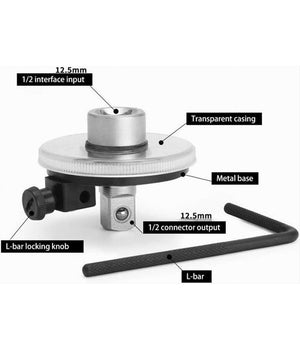 Chiave Dinamometrica Regolabile A 360° Gradi Attacco Da 1/2" Manometro Angolare         