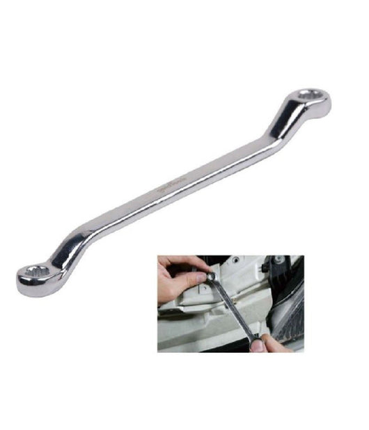 Chiave Fissa Poligonale Doppia Testa Curva 20-22mm Anello A Stella Cromata 91697         