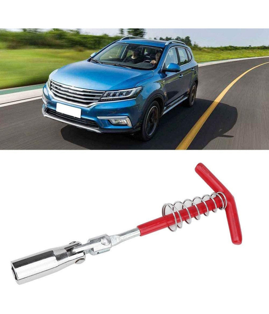 Chiave Per Candele Regolabile Impugnatura A T Riparazione Auto Presa Candela 16mm         