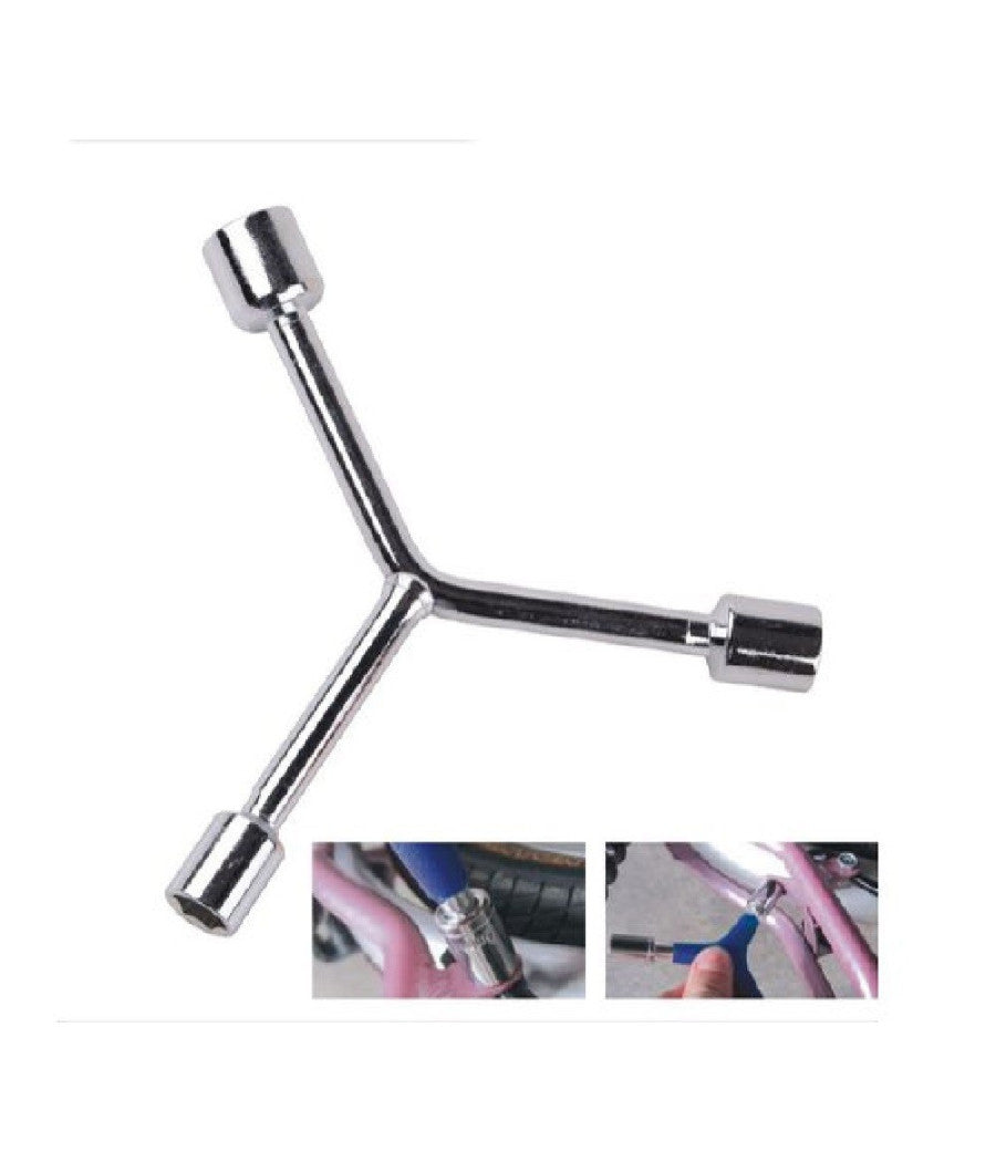 Chiave Poligonale Grande Tipo Y Con Bussole 8-10-12mm Per Bici Ferramenta 91596         