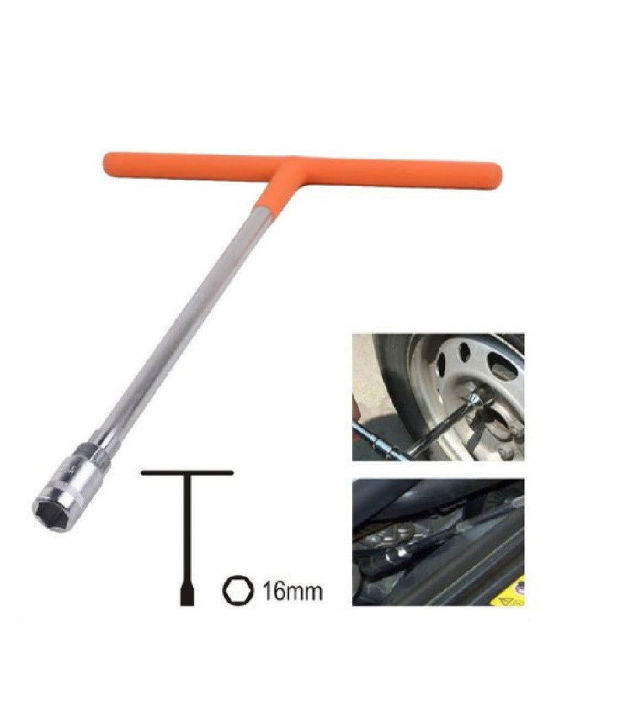 Chiave Poligonale Impugnatura Tipo A T Da 16 Mm Con Bussola Esagonale Cr-v 91612         