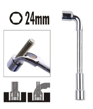 Chiave Tipo L Bussola 24mm Bocca Esagonale Cromo Vanadio Acciaio 91632 Ferramenta         