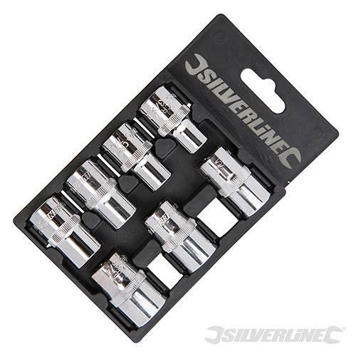 Set Silverline chiavi a bussola 1/2" 7 pezzi 3/8" - 3/4" acciaio Prezzo