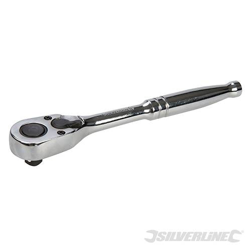 Chiave a cricchetto Silverline in acciaio con sgancio rapido 3/8" / 202 N m