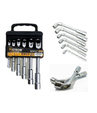 Chiavi A Tubo Pipa Kit 6 Utensili A L Misure 8 10 12 13 17 19 Mm Hoteche 192201         