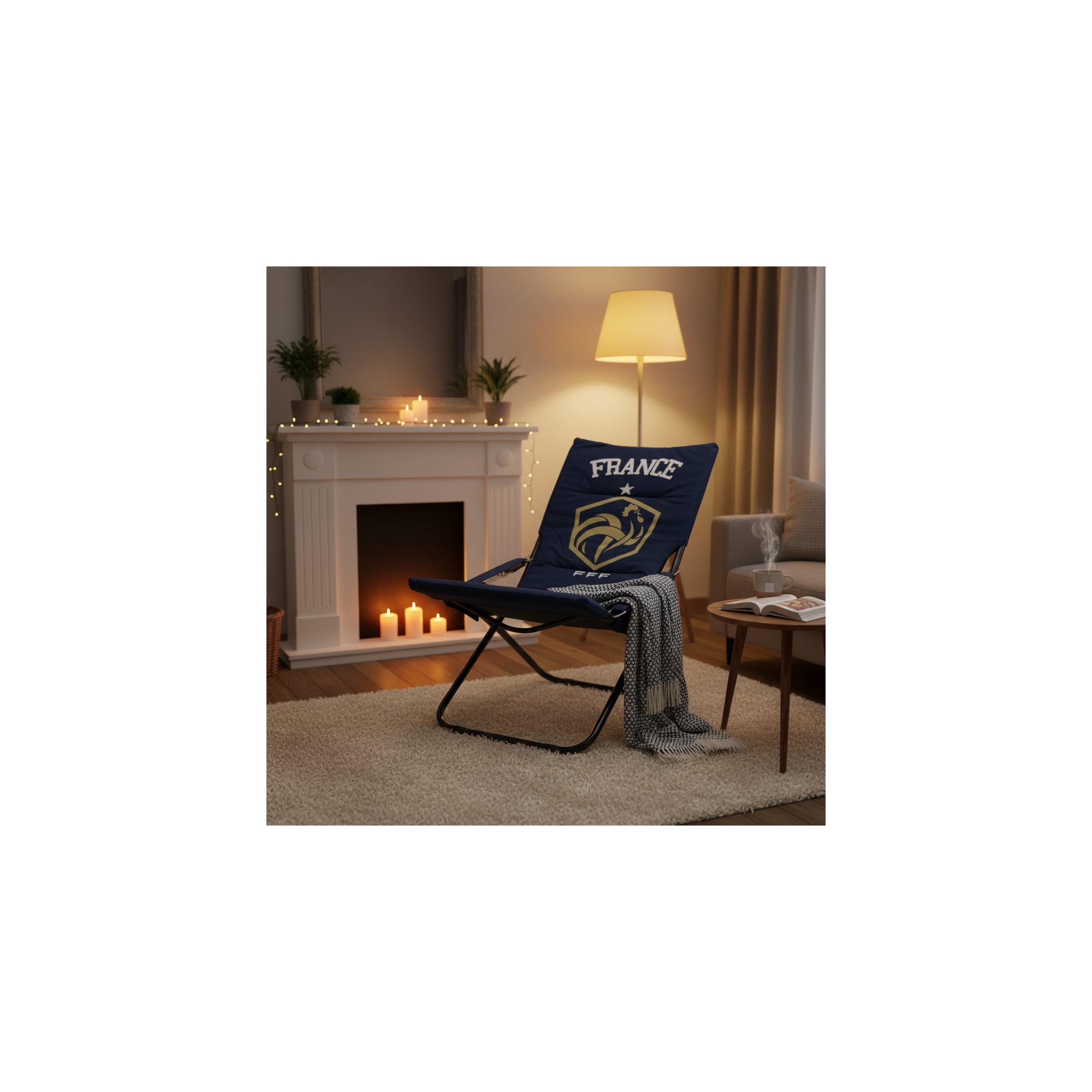 Sedia da calcio pieghevole - Fedération Francaise de Football - Blu