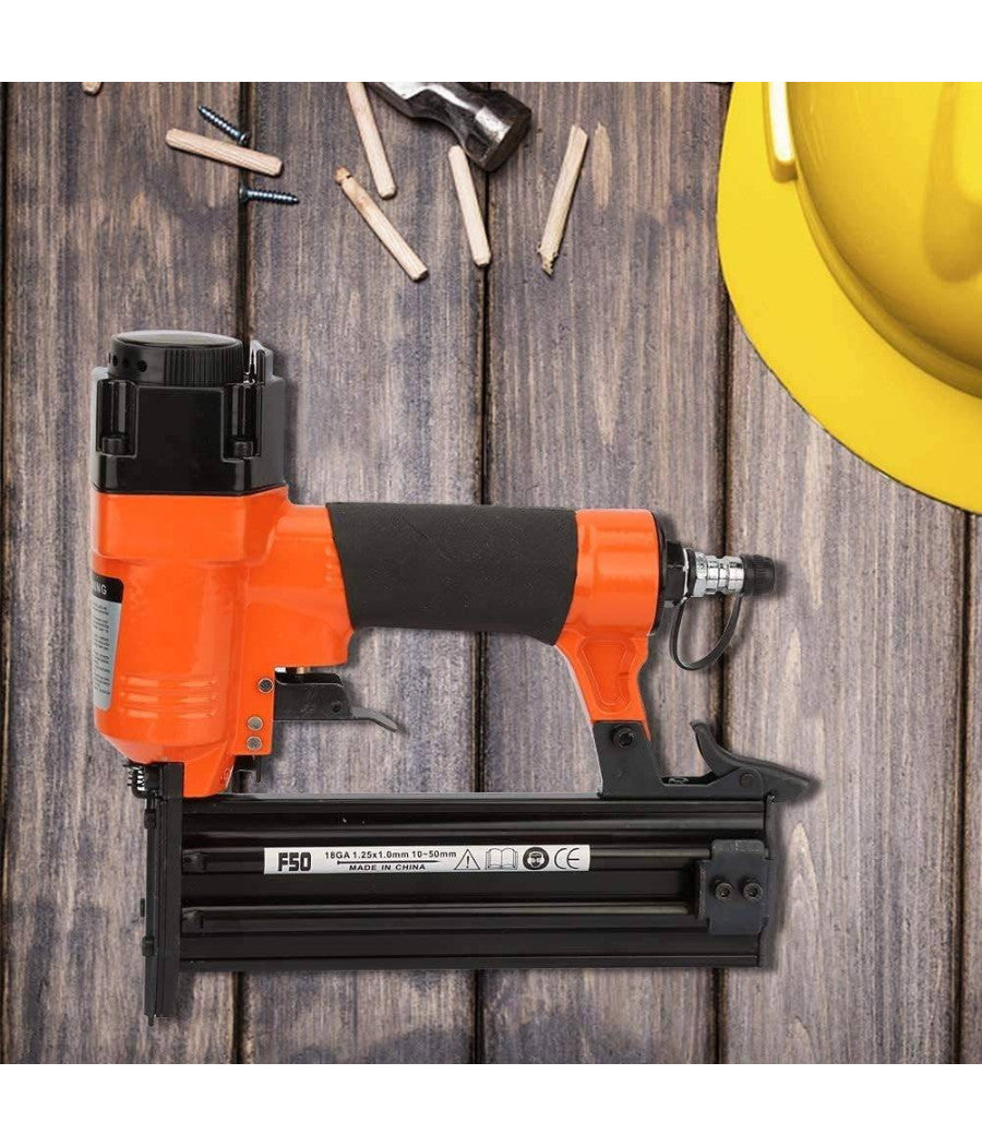 Chiodatrice Graffettatrice Spillatrice Ad Aria Compressa 10-50mm Pneumatica F50         