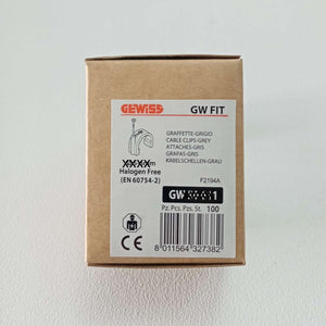 Chiodini 9-10mm box da 100pz graffette fissacavo colore grigio ral 7035