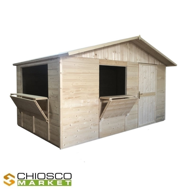 Chiosco 410 x 318 cm in legno Market Plus - Home Idea Italia