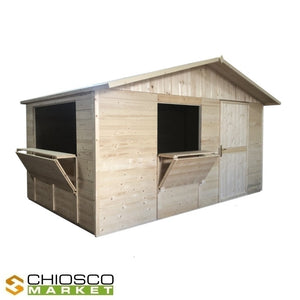 Chiosco 410 x 318 cm in legno Market Plus - Home Idea Italia