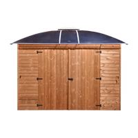 Chiosco bar pool house gazebo da giardino 360x300 cm – Abete termotrattato e tetto policarbonato 6 mm – Struttura alluminio – GL3630TH Foresta