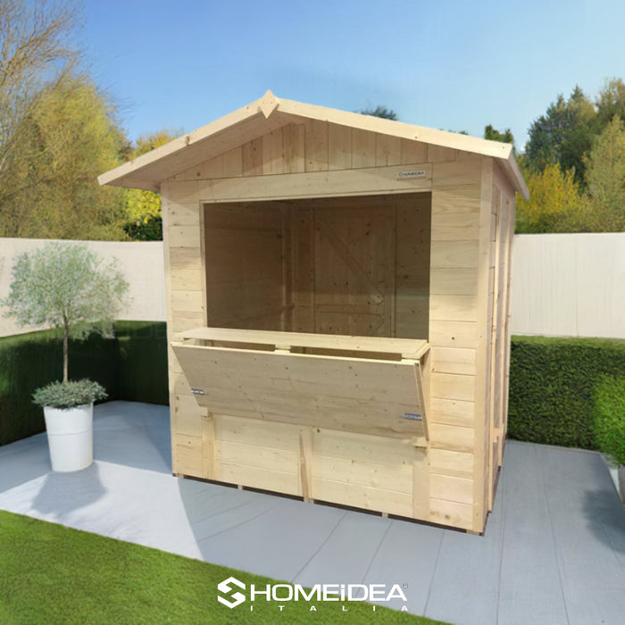 Chiosco Market 222 x 318 cm in legno 1 anta - Home Idea Italia