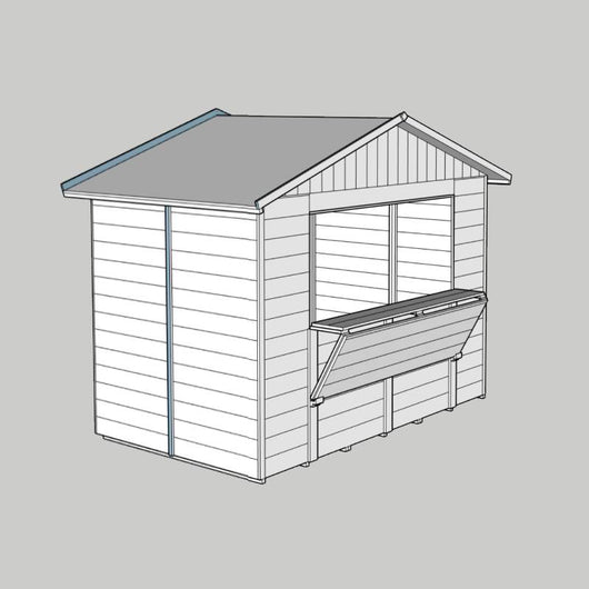 Chiosco Market 330 x 222 cm in legno 1 anta - Home Idea Italia