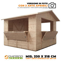 Chiosco Market 330 x 318 cm in legno 1 anta - Home Idea Italia