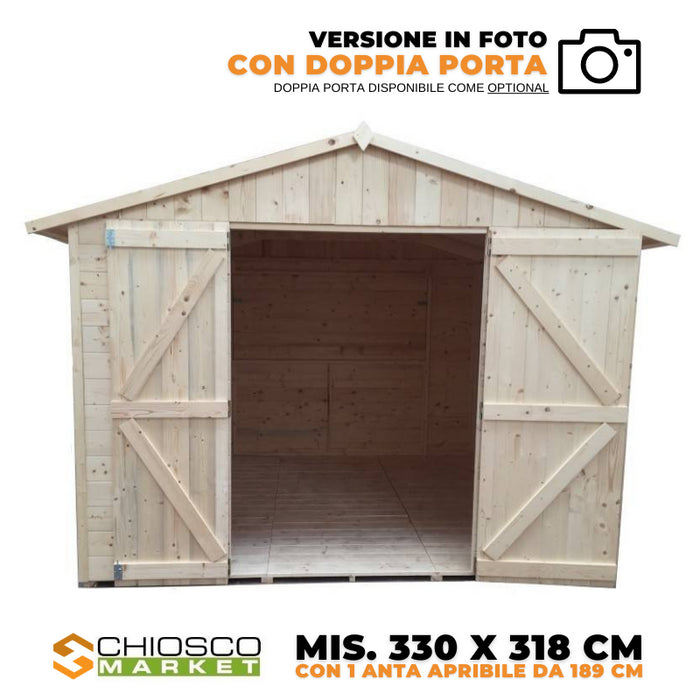 Chiosco Market 330 x 318 cm in legno 1 anta - Home Idea Italia