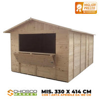 Chiosco Market 330 x 414 cm in legno 1 anta - Home Idea Italia