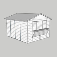 Chiosco Market 330 x 414 cm in legno 1 anta - Home Idea Italia