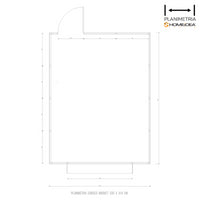 Chiosco Market 330 x 414 cm in legno 1 anta - Home Idea Italia