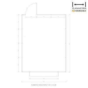 Chiosco Market 330 x 414 cm in legno 1 anta - Home Idea Italia