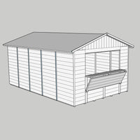 Chiosco Market 330 x 522 cm in legno 1 anta - Home Idea Italia