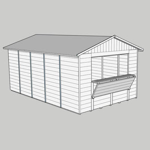 Chiosco Market 330 x 522 cm in legno 1 anta - Home Idea Italia