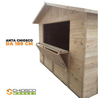 Chiosco Market 330 x 522 cm in legno 1 anta - Home Idea Italia