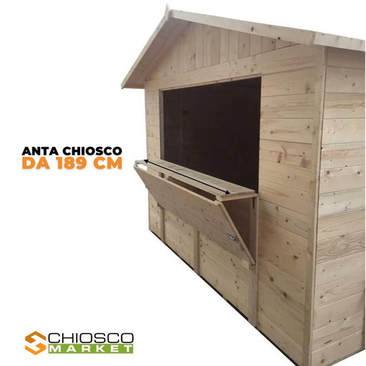 Chiosco Market 330 x 522 cm in legno 1 anta - Home Idea Italia