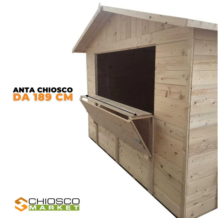 Chiosco Market 330 x 604 cm in legno 1 anta - Home Idea Italia