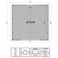 Chiosco Miami Cm. 310X300 Losa