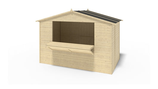 Chiosco per mercatini 5.72 m2 - 3.11x1.84 m - 19 mm - DOM606 - ALTANKA