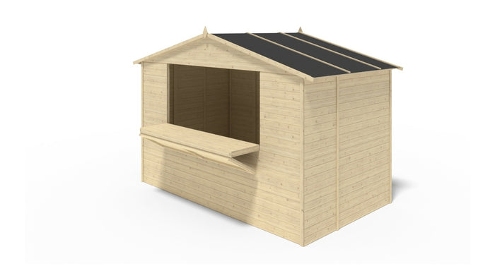 Chiosco per mercatini 5.72 m2 - 3.11x1.84 m - 19 mm - DOM606 - ALTANKA