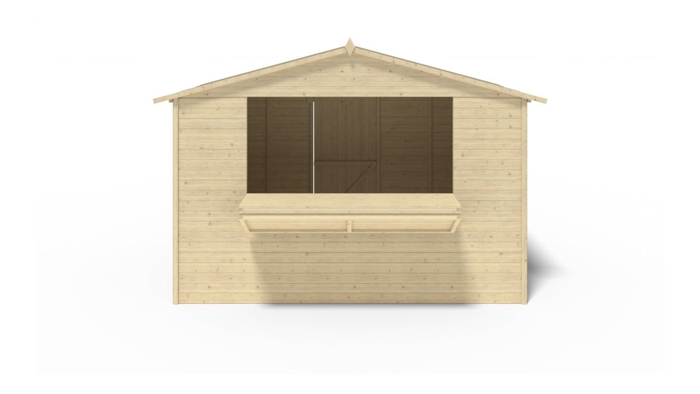 Chiosco per mercatini 5.72 m2 - 3.11x1.84 m - 19 mm - DOM606 - ALTANKA