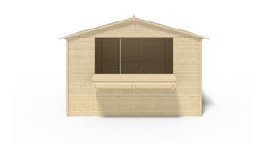 Chiosco per mercatini 5.72 m2 - 3.11x1.84 m - 19 mm - DOM606 - ALTANKA