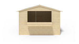 Chiosco per mercatini 9.42 m2 - 3.11x3.03 m - 19 mm - DOM607 - ALTANKA