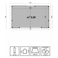 Chiosco Rio Cm. 310X180 Losa