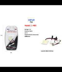Chip Led 2 Watt 12v Auto 9 Led Luce Ultra Luminose T10 6000k Maxtech L-m01         