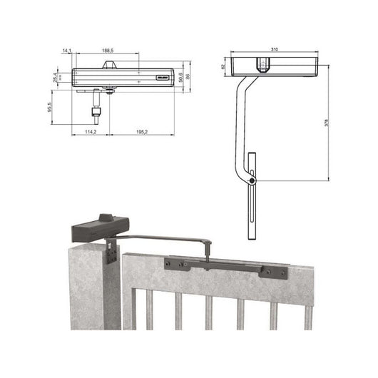 Chiudicancello Aerodinamico Nero Dc680G Assa Abloy